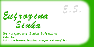 eufrozina sinka business card